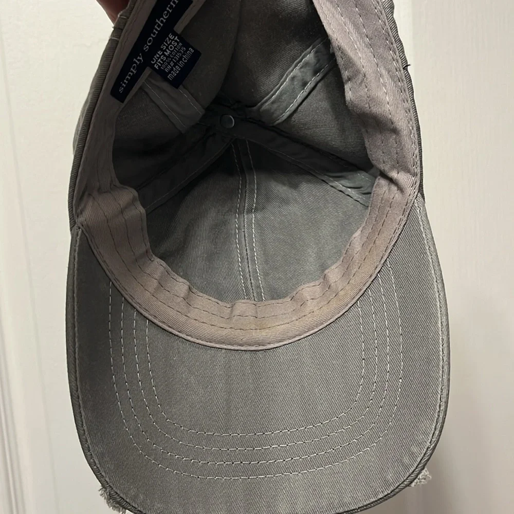 Simply Southern Gray distressed Dog Mom Hat